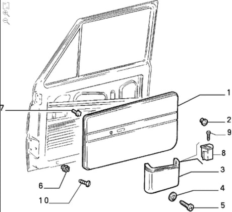 Door/Interior Panel Clip Kit - Classic Fiat Panda,Coupe