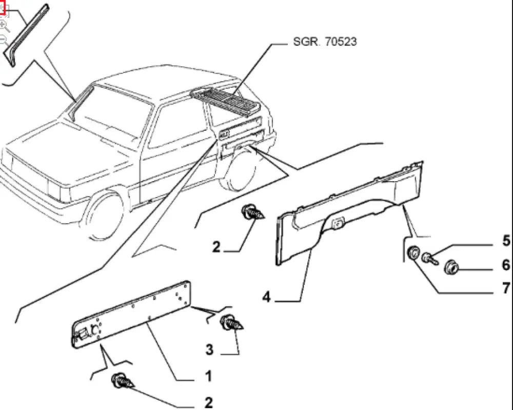 Door/Interior Panel Clip Kit - Classic Fiat Panda,Coupe
