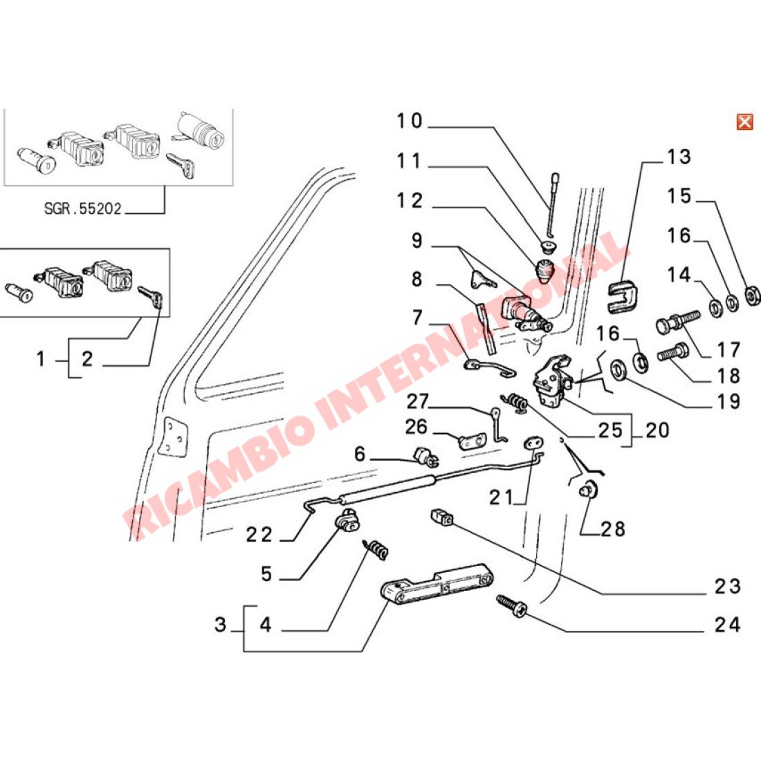 Door Lock Clip - Classic Fiat Panda - Handles - Locks and Catches