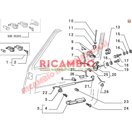 Door Lock Clip - Classic Fiat Panda - Handles - Locks and Catches