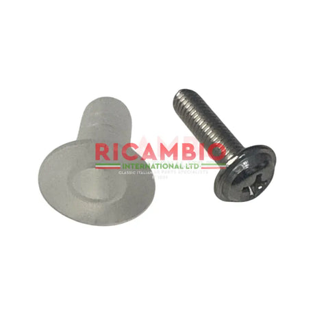 Door Quarter Light Plastic Screw Insert & Screw - Classic Fiat 500 - Glass & Associated Parts