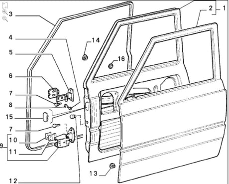 Door Rubber Buffer Grommet Kit (4) - Classic Fiat Panda