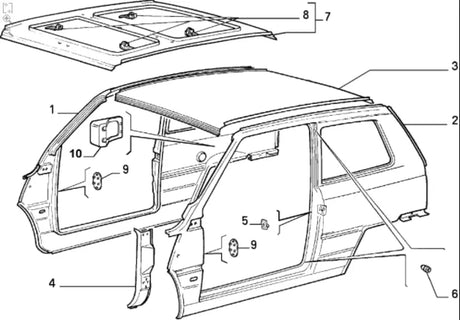 Door Rubber Buffer Grommet Kit (4) - Classic Fiat Panda