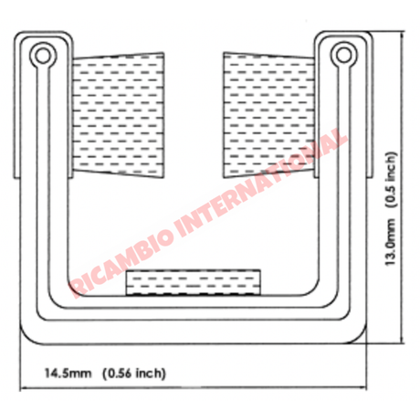 Door Window Channel (1x metre) - Classic Fiat 500 126 600 850 PLUS many classic cars - Window - Seals & Trim