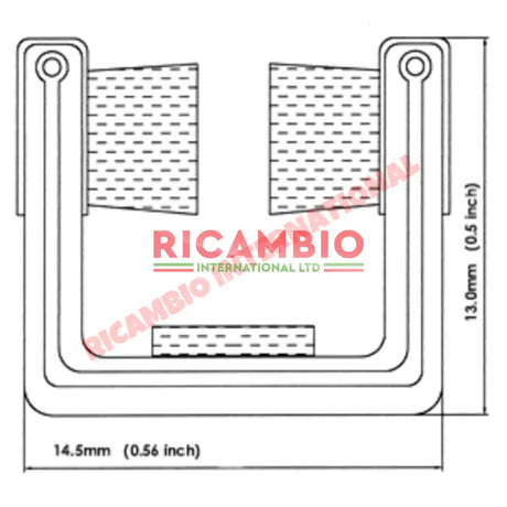 Door Window Channel (1x metre) - Classic Fiat 500 126 600 850 PLUS many classic cars - Window - Seals & Trim