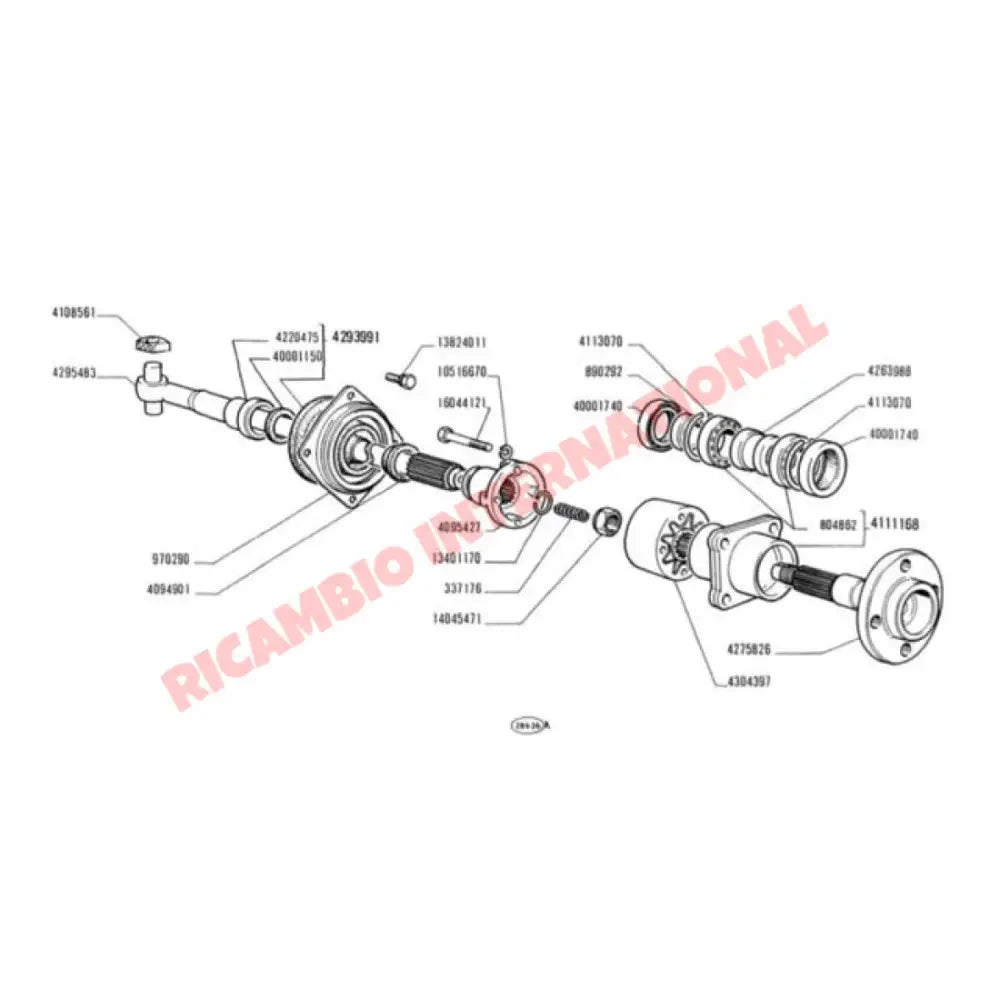 Drive Shaft Coupling/Flange Bolts & Washers - Classic Fiat 500 126 600 - Axles - Shafts - Joints and Couplings