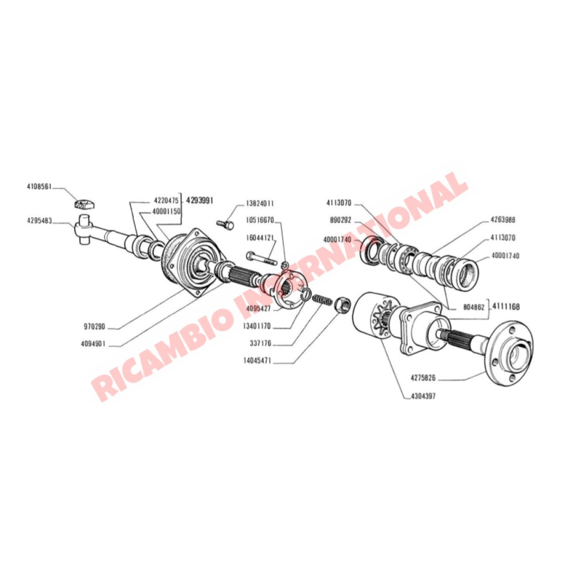 Drive Shaft Coupling Joint - Classic Fiat 500,126,600 - Axles - Shafts - Joints and Couplings