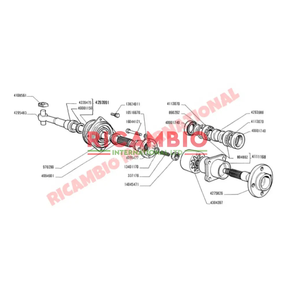 Drive Shaft Coupling Joint - Classic Fiat 500,126,600 - Axles - Shafts - Joints and Couplings