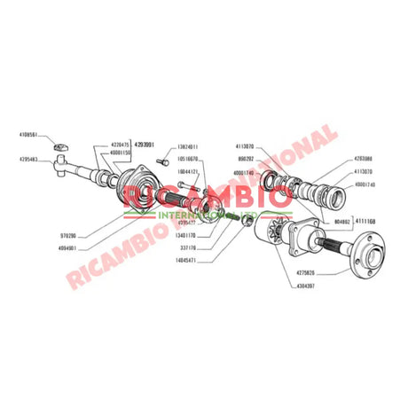 Drive Shaft Coupling Joint (COURSE 6 SPLINE) - Classic Fiat 500 - Axles - Shafts - Joints and Couplings