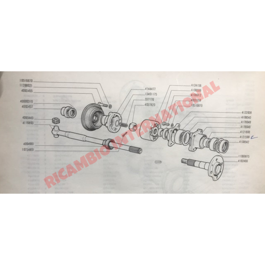 Drive Shaft Coupling Joint - Fiat 850 900 - Axles - Shafts - Joints and Couplings
