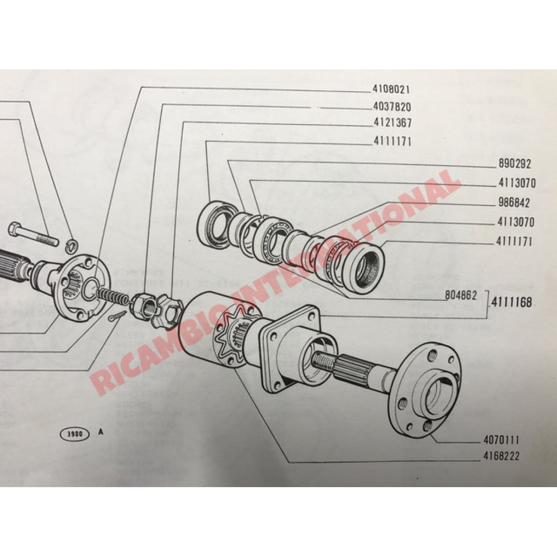 Drive Shaft Coupling Joint (ORIGINAL VERSION) - Classic Fiat 500,126,600 - Axles - Shafts - Joints and Couplings