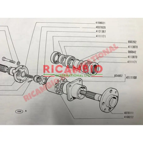 Drive Shaft Coupling Joint (ORIGINAL VERSION) - Classic Fiat 500,126,600 - Axles - Shafts - Joints and Couplings