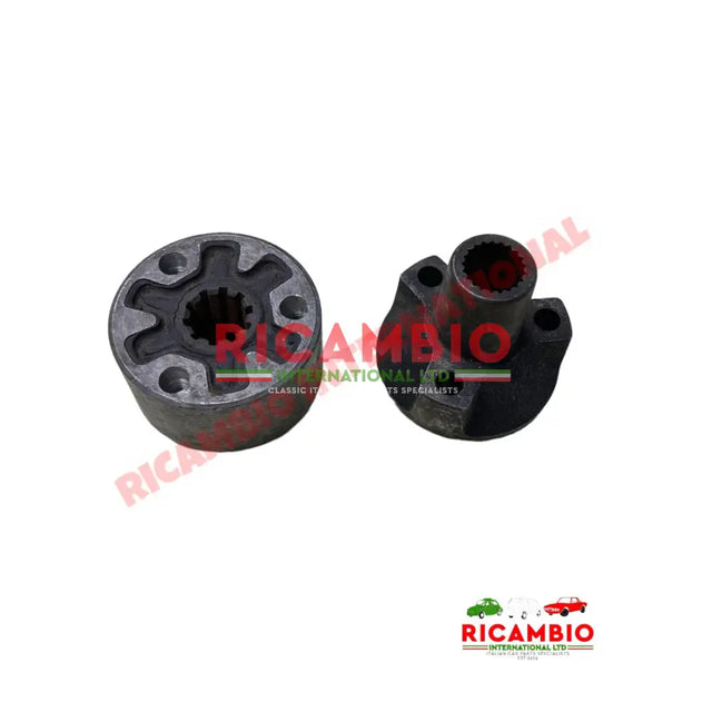 Drive Shaft Flange & Aluminium Coupling Kit (3 Bolt Fitting) - Classic Fiat 500 Nuova S1(1957) - Rear Axle