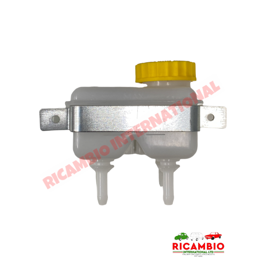 Dual Brake Fluid Reservoir Tank & Bracket Kit - Classic Fiat 500,126,600,850,124 plus many others - Uprated Brake Parts