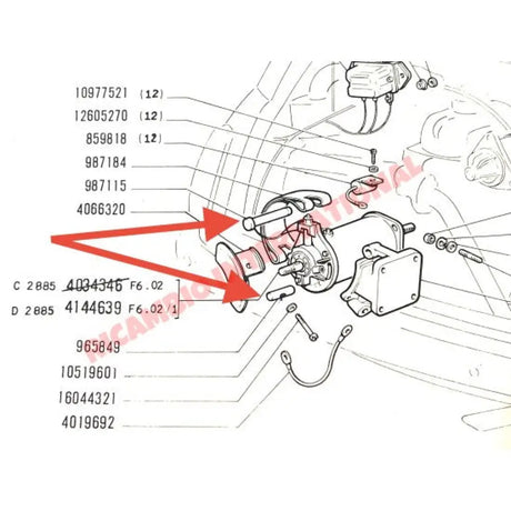 Dynamo Strap Top & Bottom Fixings - Classic Fiat 500 126 - Reconditioned Parts