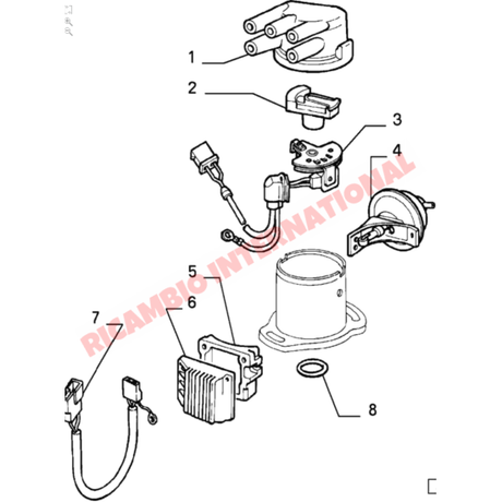 Electronic Distributor Cable - Classic Fiat Panda,Uno - Ignition & Electronic Parts
