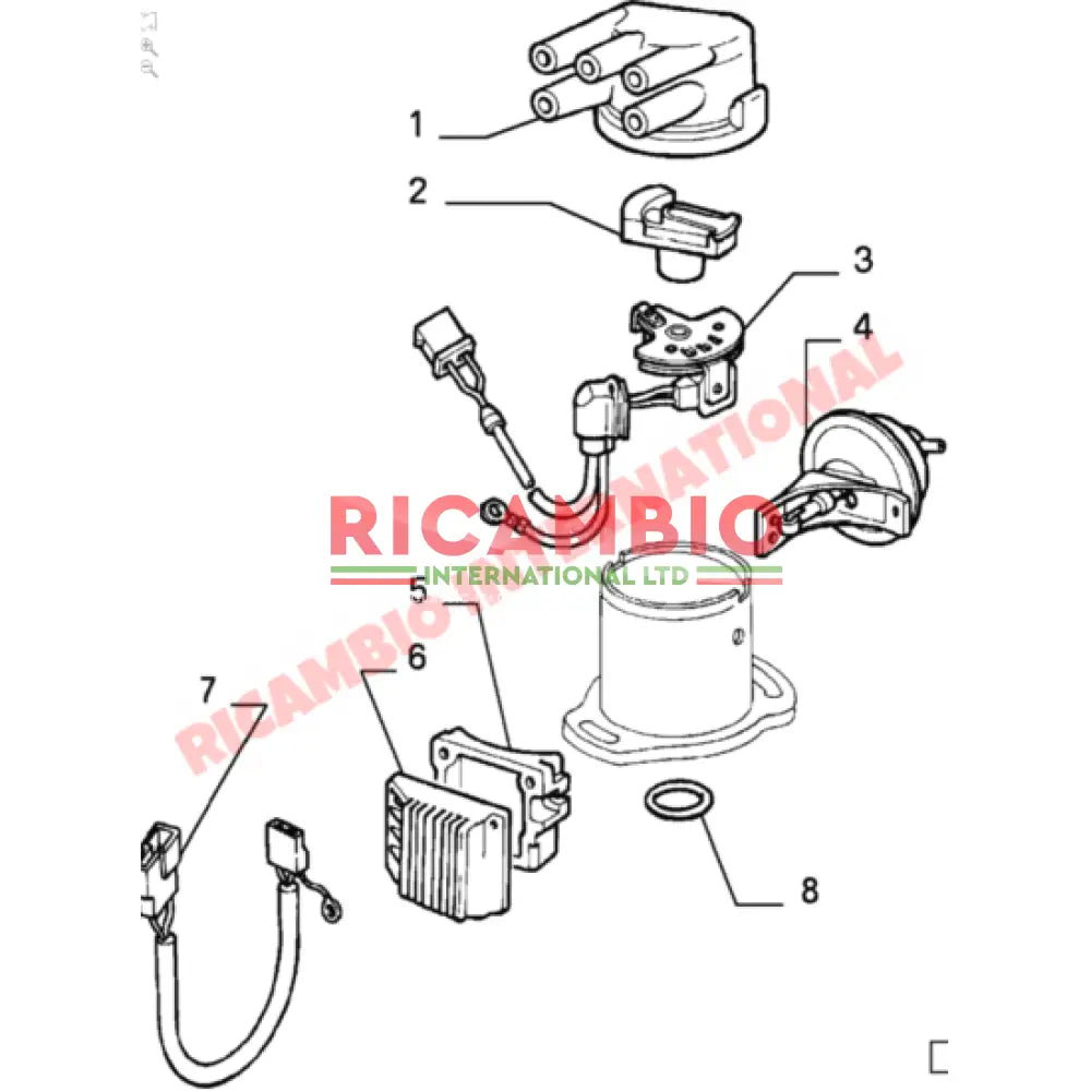 Electronic Distributor Cable - Classic Fiat Panda,Uno - Ignition & Electronic Parts