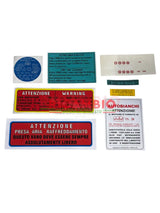 Engine Bay Sticker Kit (BEST QUALITY) - Autobianchi Bianchina Trasformabile,Cabrio & Berlina - Engine Bay Stickers