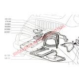 Engine Bulkhead Rubber Seal - Fiat 600 - Clutch and Transmission Parts