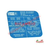 Engine Fluid Sticker - Lancia Beta