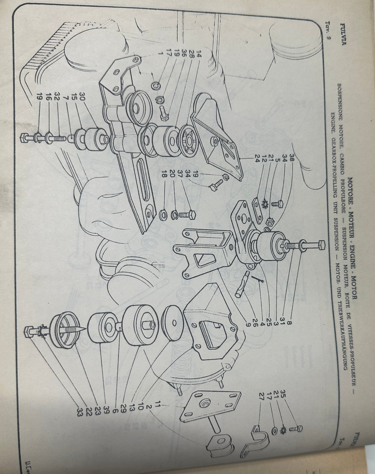 Engine & Gearbox Mount Kit (6 piece) - Lancia Fulvia - All Engine - Gearbox - Suspension & Steering Bushes