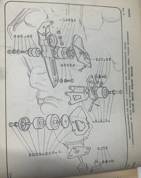 Engine & Gearbox Mount Kit (6 piece UPRATED HARDER) - Lancia Fulvia - All Engine - Gearbox - Suspension & Steering