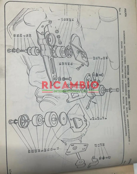 Engine & Gearbox Mount Kit (6 piece UPRATED HARDER) - Lancia Fulvia - All Engine - Gearbox - Suspension & Steering