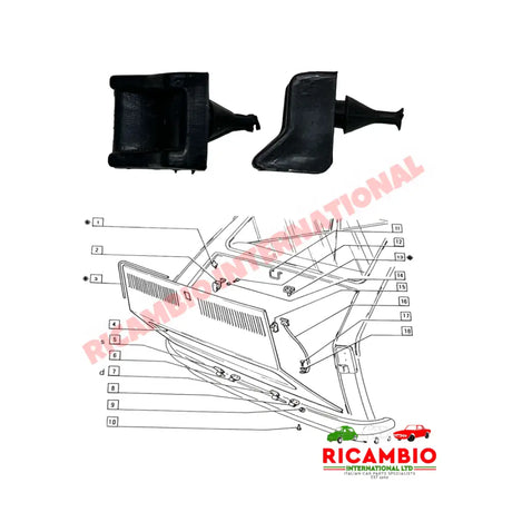 Engine Lid Rubber Pad - Fiat 126 - Gaskets - Seals - Grommets and Rubber Parts