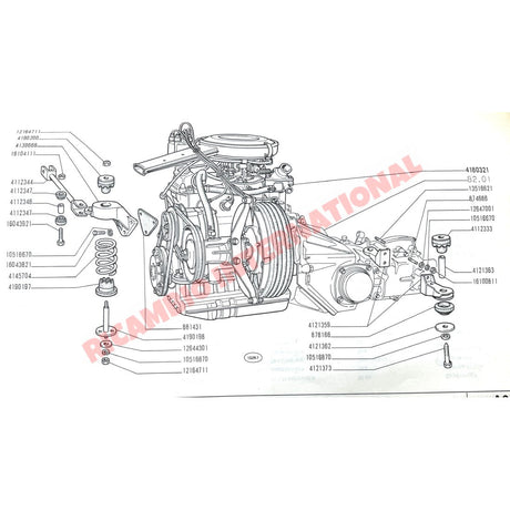 Engine Mount Spacer - Fiat 600,850 - Engine & Engine Parts