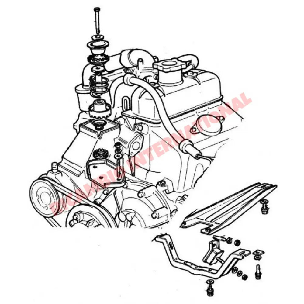Engine Mount Support Bracket/Plate - Classic Fiat 500 126 - Engine & Mountings
