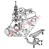 Engine Mount Top Plate - Classic Fiat 500 126 - Engine & Mountings