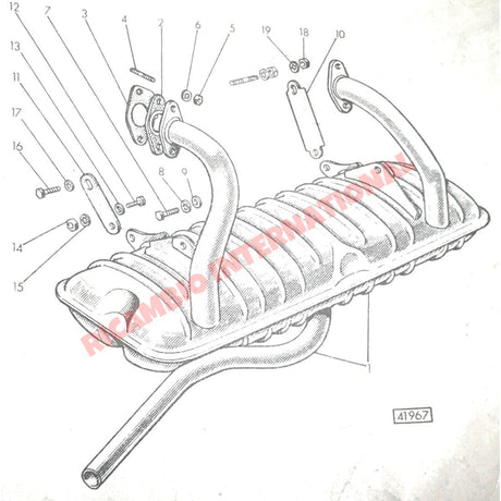 Exhaust Bracket Kit - Classic Fiat 500 Autobianchi Bianchina Panoramica - Exhaust and Associated Parts