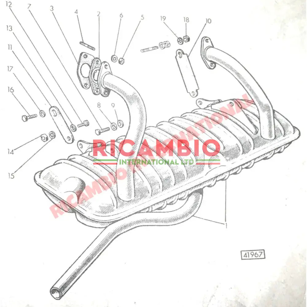 Exhaust Bracket Kit - Classic Fiat 500 Autobianchi Bianchina Panoramica - Exhaust and Associated Parts