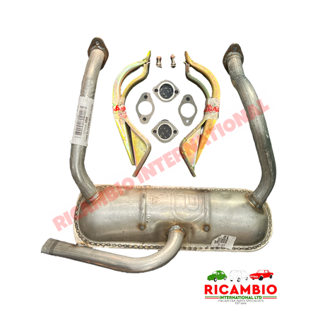 Exhaust (BUDGET) & Bracket Kit - Fiat 126 - Exhaust and Associated Parts