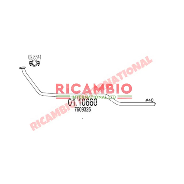 Exhaust Down Pipe - Classic Fiat Panda - Exhaust
