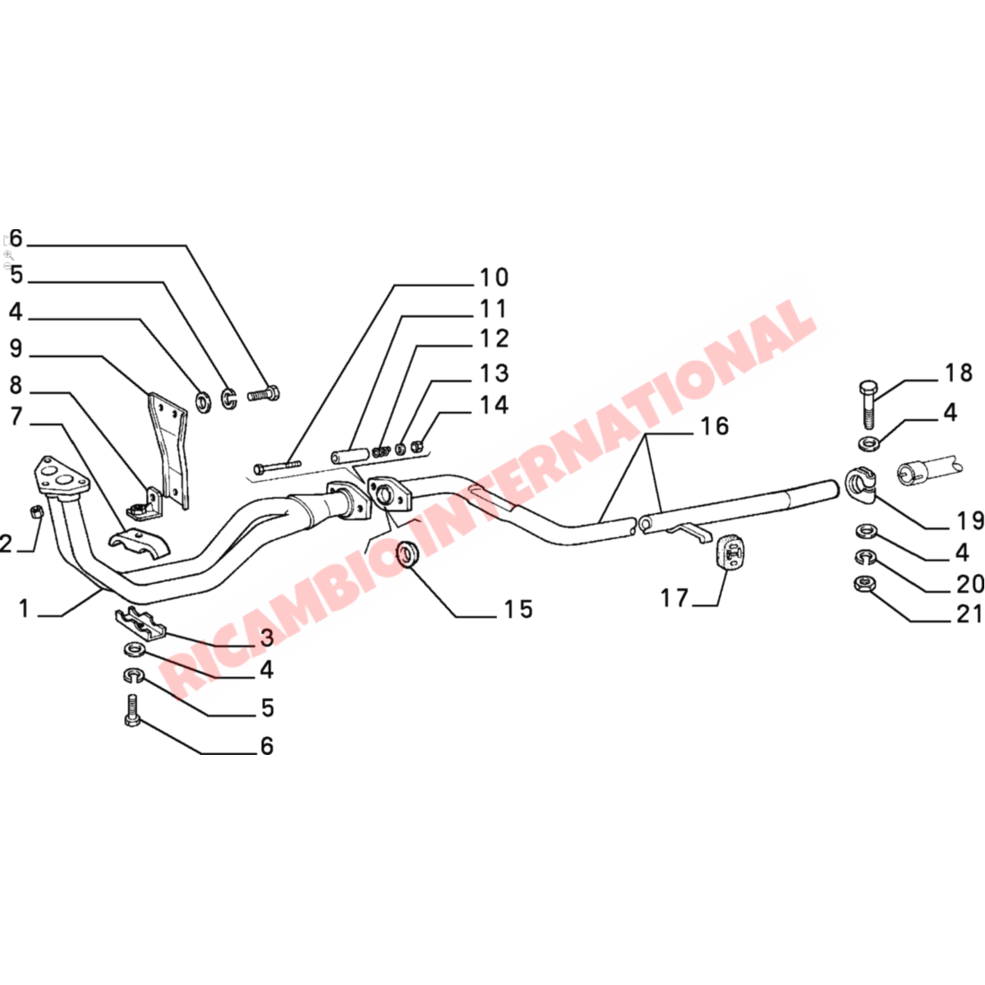 Exhaust Down Pipe & Gasket - Classic Fiat Panda - Exhaust