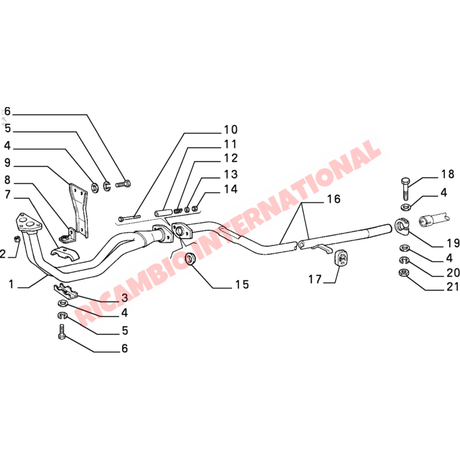 Exhaust Down Pipe & Gasket - Classic Fiat Panda - Exhaust