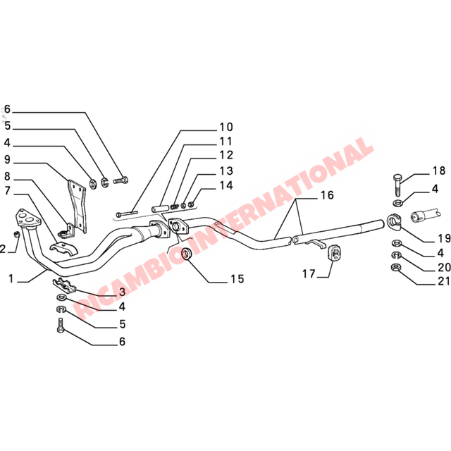 Exhaust Down Pipe & Gasket - Classic Fiat Panda - Exhaust