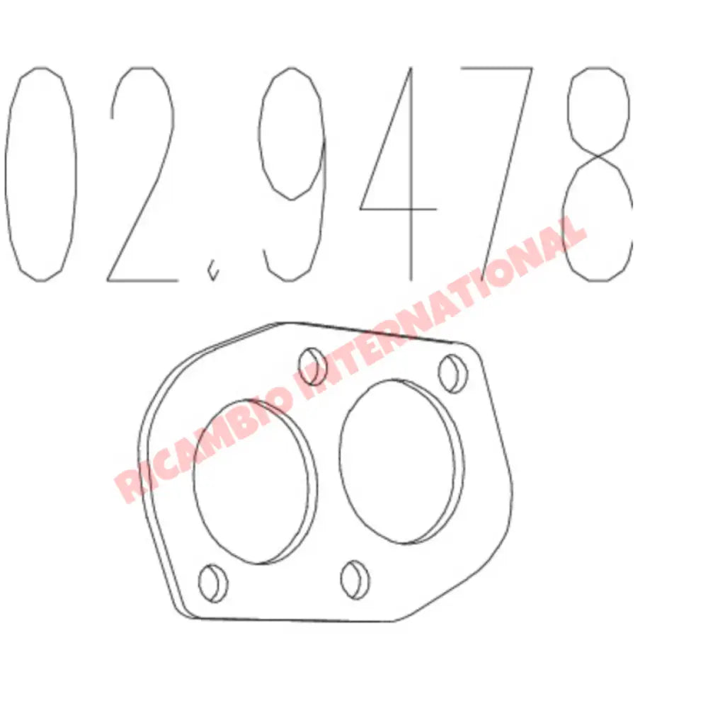 Exhaust Down Pipe & Gasket - Fiat 127 - 127 & 128