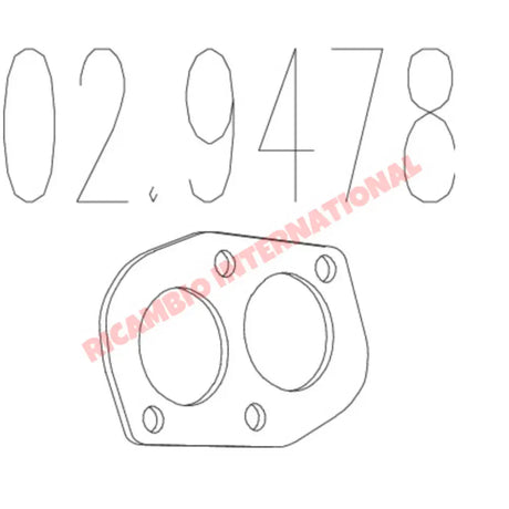 Exhaust Down Pipe & Gasket - Fiat 127 - 127 & 128