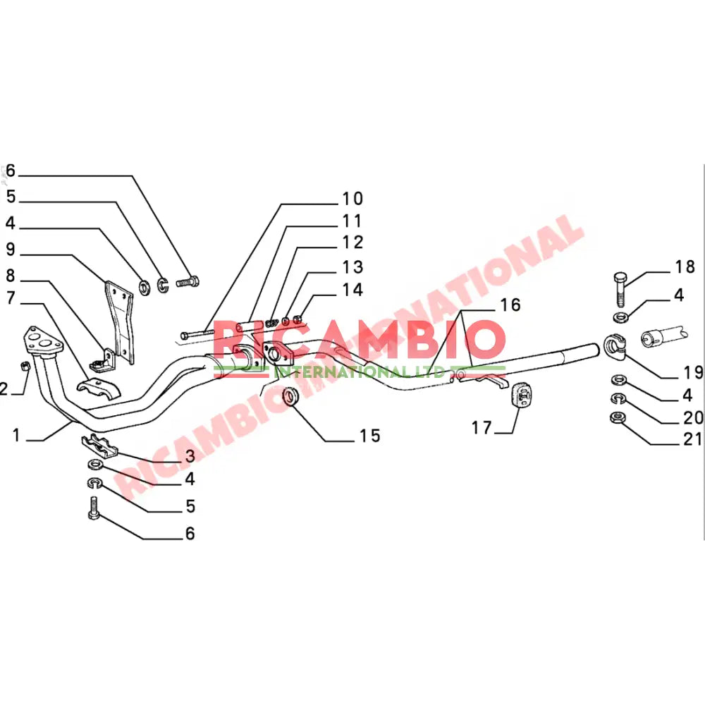 Exhaust Down Pipe Sealing Ring - Classic Fiat Panda Lancia Y10 - Gaskets and Seals