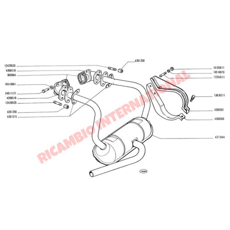 Exhaust Elbow Manifold (As Original) - Classic Fiat 500 & 126 - Exhaust & Related Parts