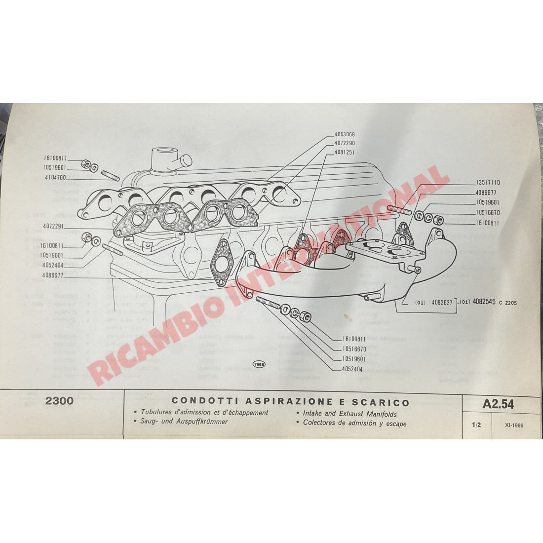 Exhaust Manifold - Fiat 2300 - Exhaust