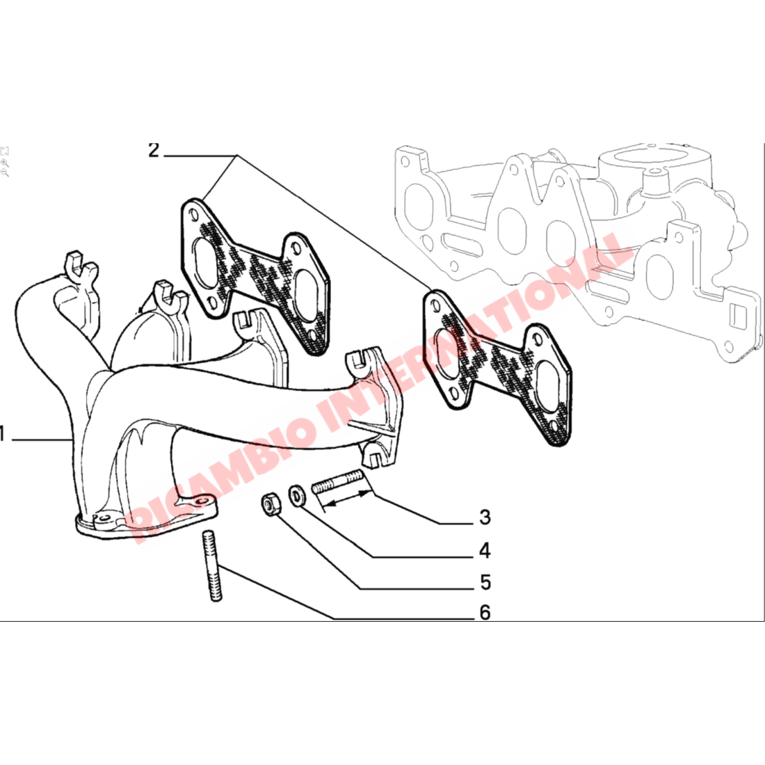 Exhaust Manifold - Fiat Uno,Panda Lancia Y10 Autobianchi Y10 - Exhaust