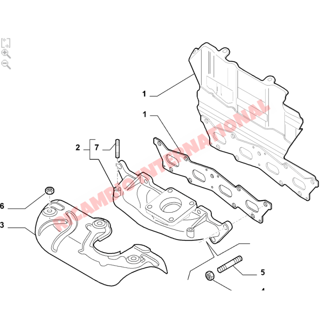 Exhaust Manifold Gasket - Fiat 500 Abarth