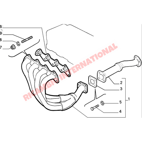 Exhaust Manifold Gasket - Fiat Coupe 16V,Tipo 2.0 16V,Lancia Thema 2.0 16V - Gaskets & Oil Seals