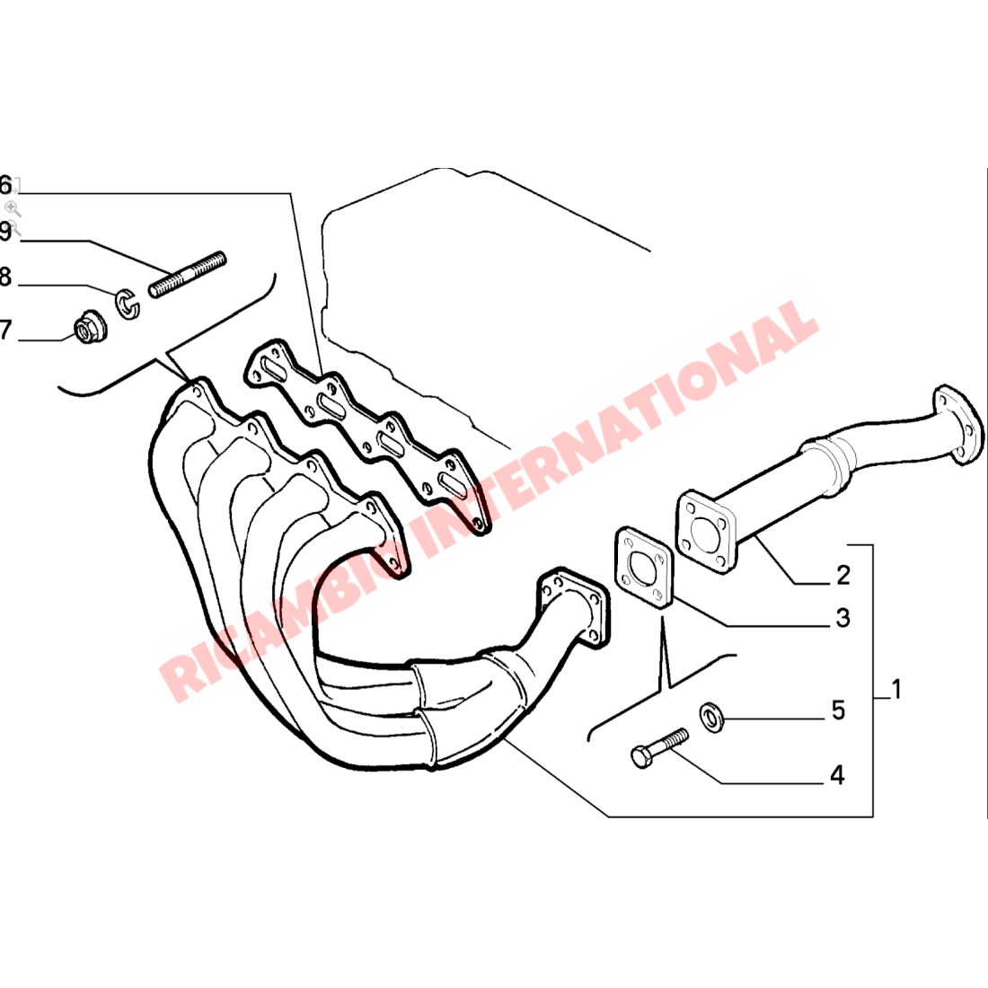Exhaust Manifold Gasket - Fiat Coupe 16V,Tipo 2.0 16V,Lancia Thema 2.0 16V - Gaskets & Oil Seals
