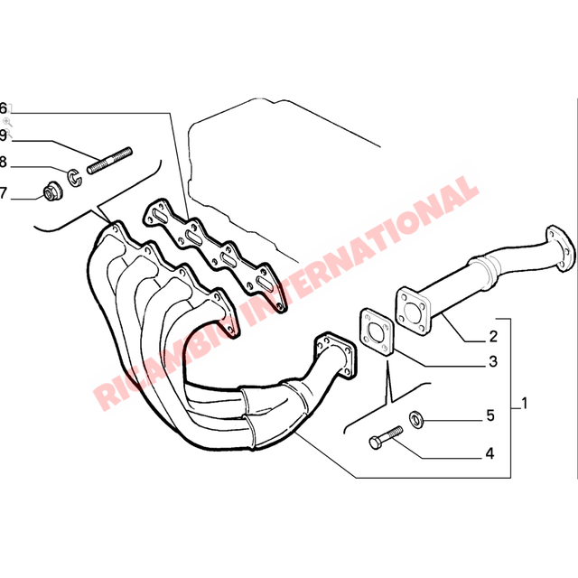 Exhaust Manifold Gasket - Fiat Coupe 16V,Tipo 2.0 16V,Lancia Thema 2.0 16V - Gaskets & Oil Seals