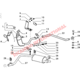 Exhaust Metal Cat Flange - Classic Fiat Panda inc 4x4 - Panda 4x4 Exhaust System
