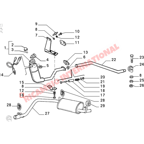 Exhaust Metal Cat Flange - Classic Fiat Panda inc 4x4 - Panda 4x4 Exhaust System